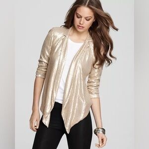 Ella Moss Jacket - Cleo gold Matte Sequin size small NWOT